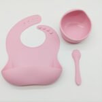 Children's Food Supplement Bowl, Fork, Spoon, Bib Set - Image 4