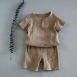 Boy And Girl Baby Short-sleeved Summer Suit - Image 8