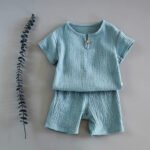 Boy And Girl Baby Short-sleeved Summer Suit - Image 4