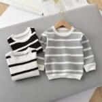Fashion Children's Striped Pullover Long-sleeved T-shirt - Image 6
