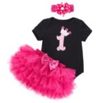 Pure color cartoon short sleeve romper rose red - Image 2