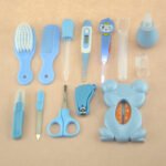 Roadfisher Newborn Baby Care Kits Nose Cleaner Feeder Earpick Tools Grooming Bag Set Nail Clipper Tooth Hair Brush Comb Scissor - Image 3