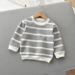 Fashion Children's Striped Pullover Long-sleeved T-shirt - Image 2